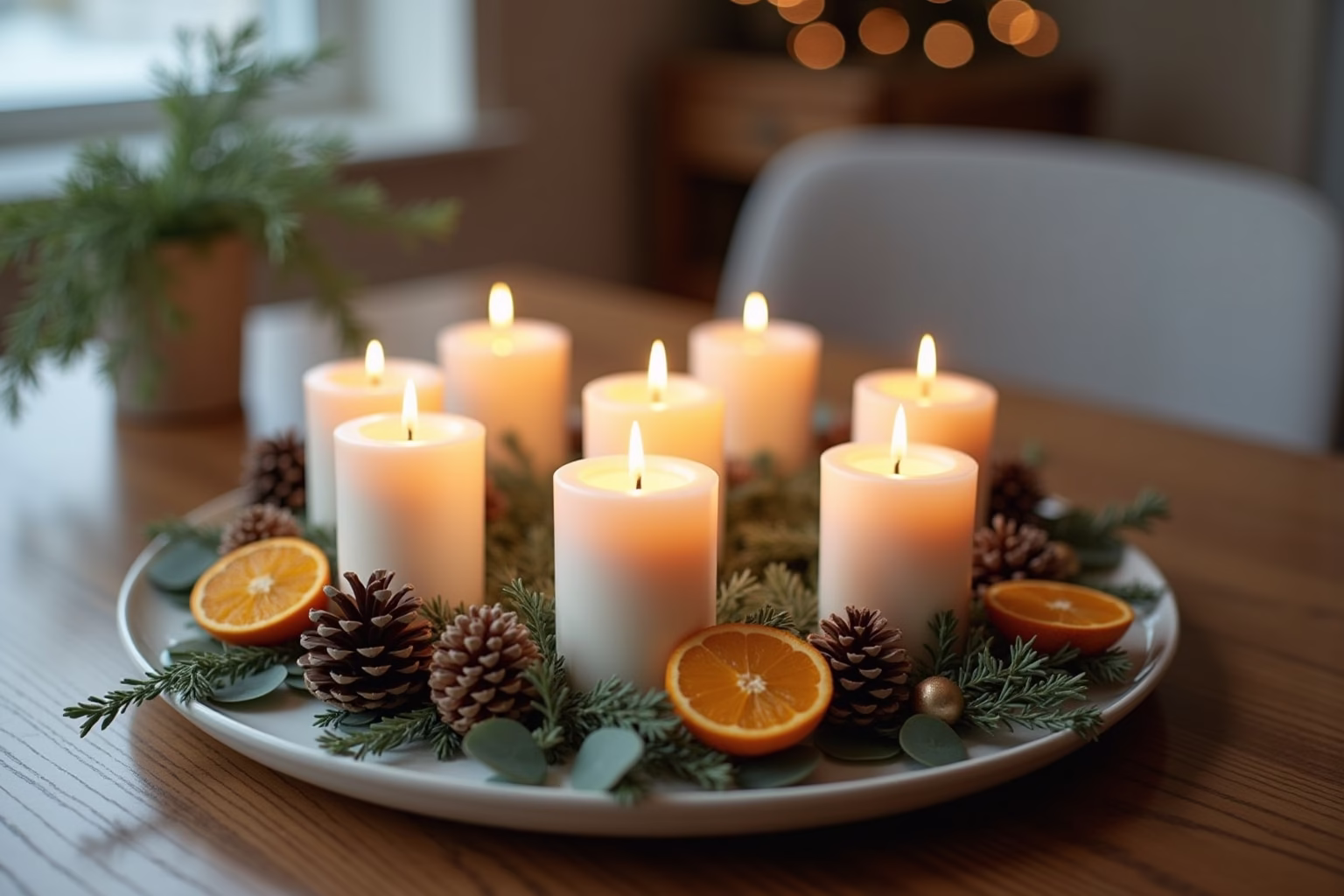 adventskranz modern tablett-Titel