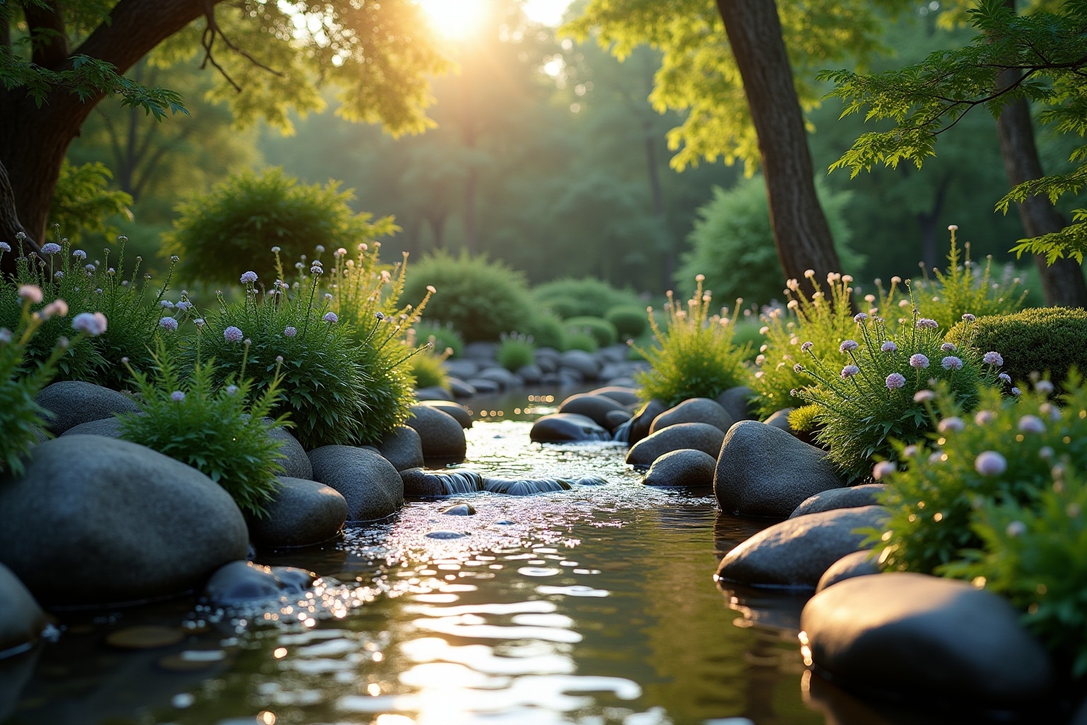bachlauf garten-Titel