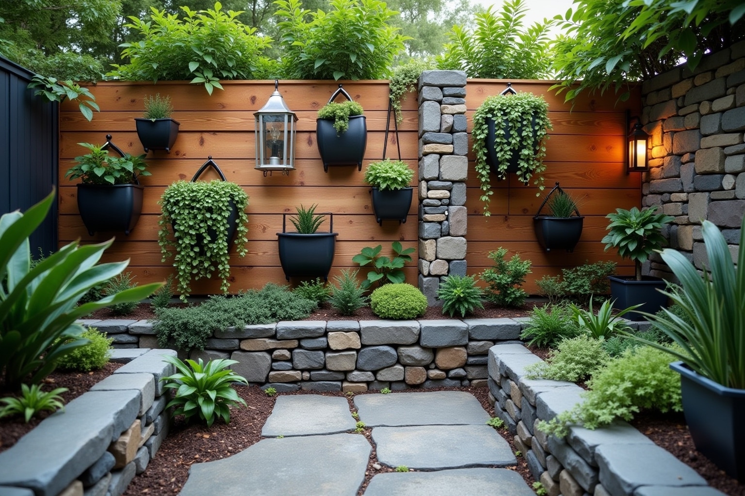 deko mauer garten-Titel