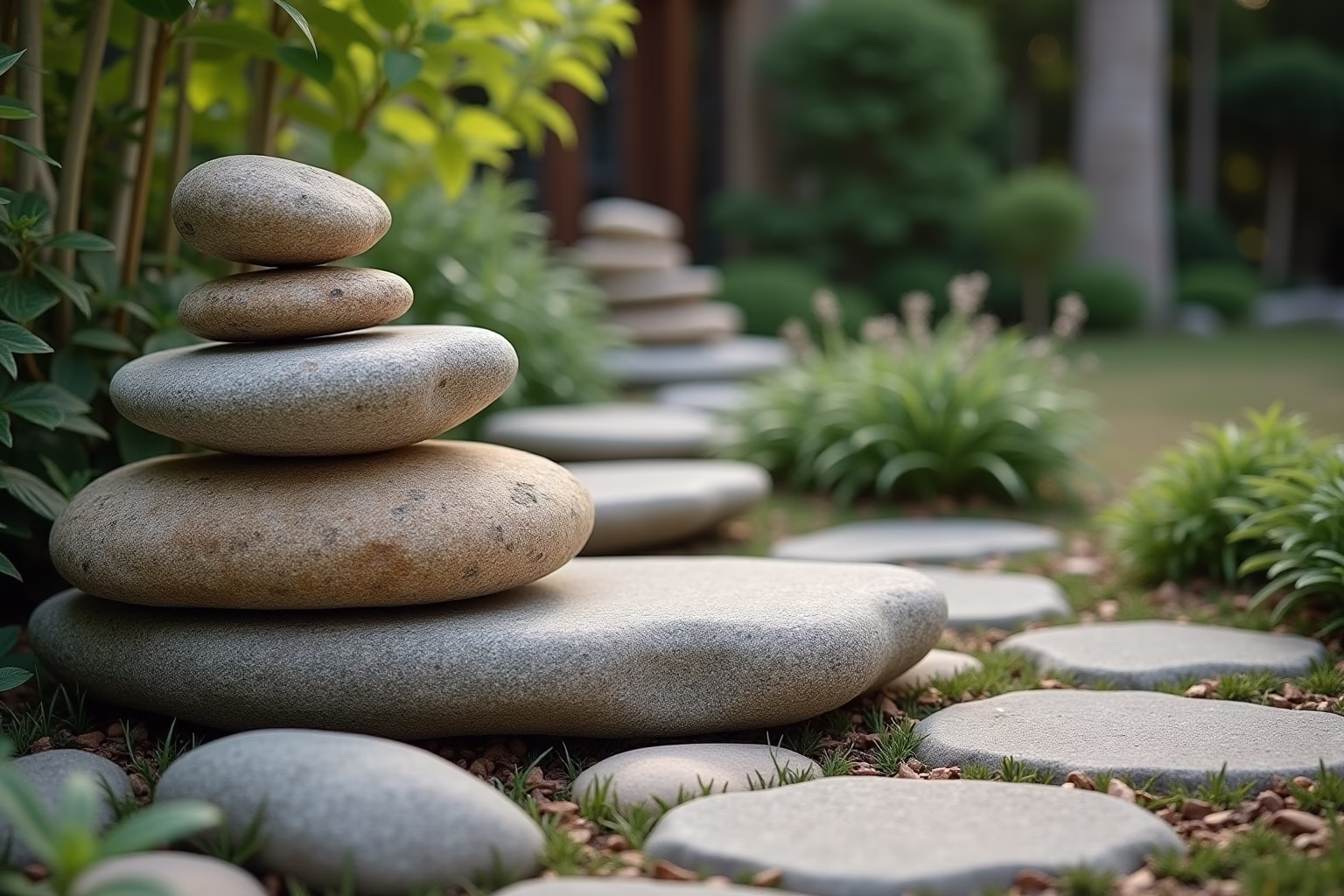 große steine im garten dekorieren-Titel