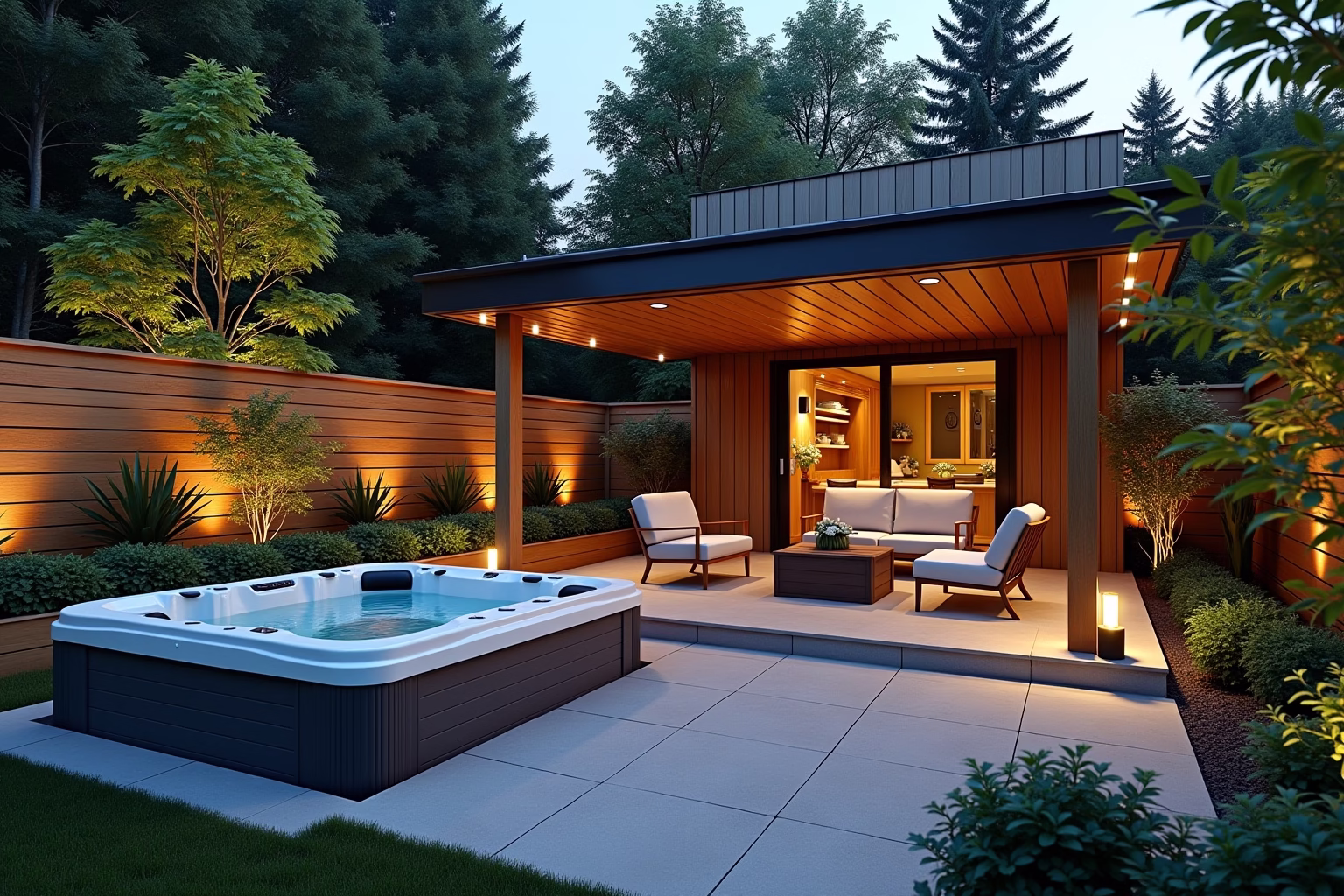 kleiner garten mit whirlpool gestalten-Titel