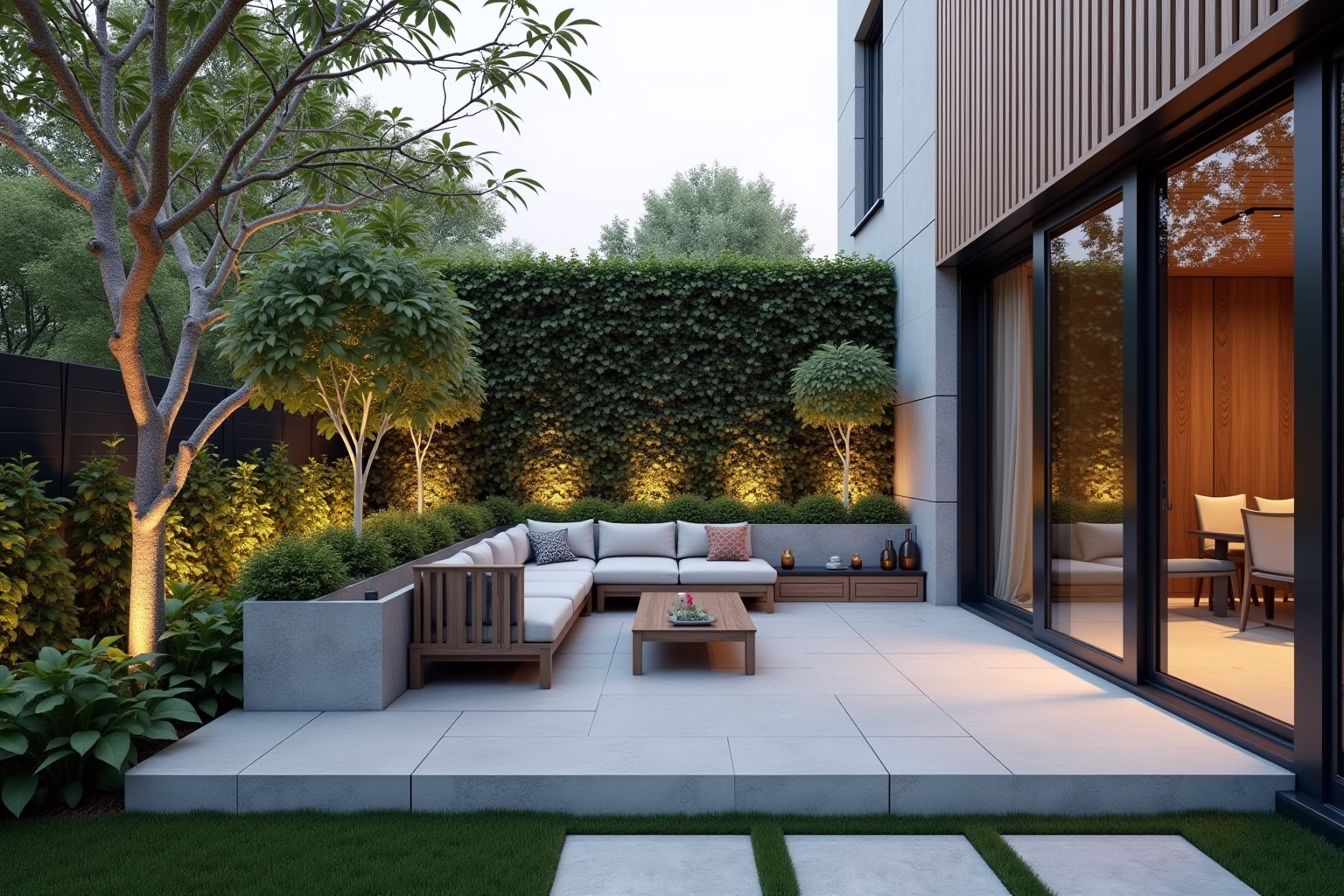 modern kleiner garten reihenhaus-Titel