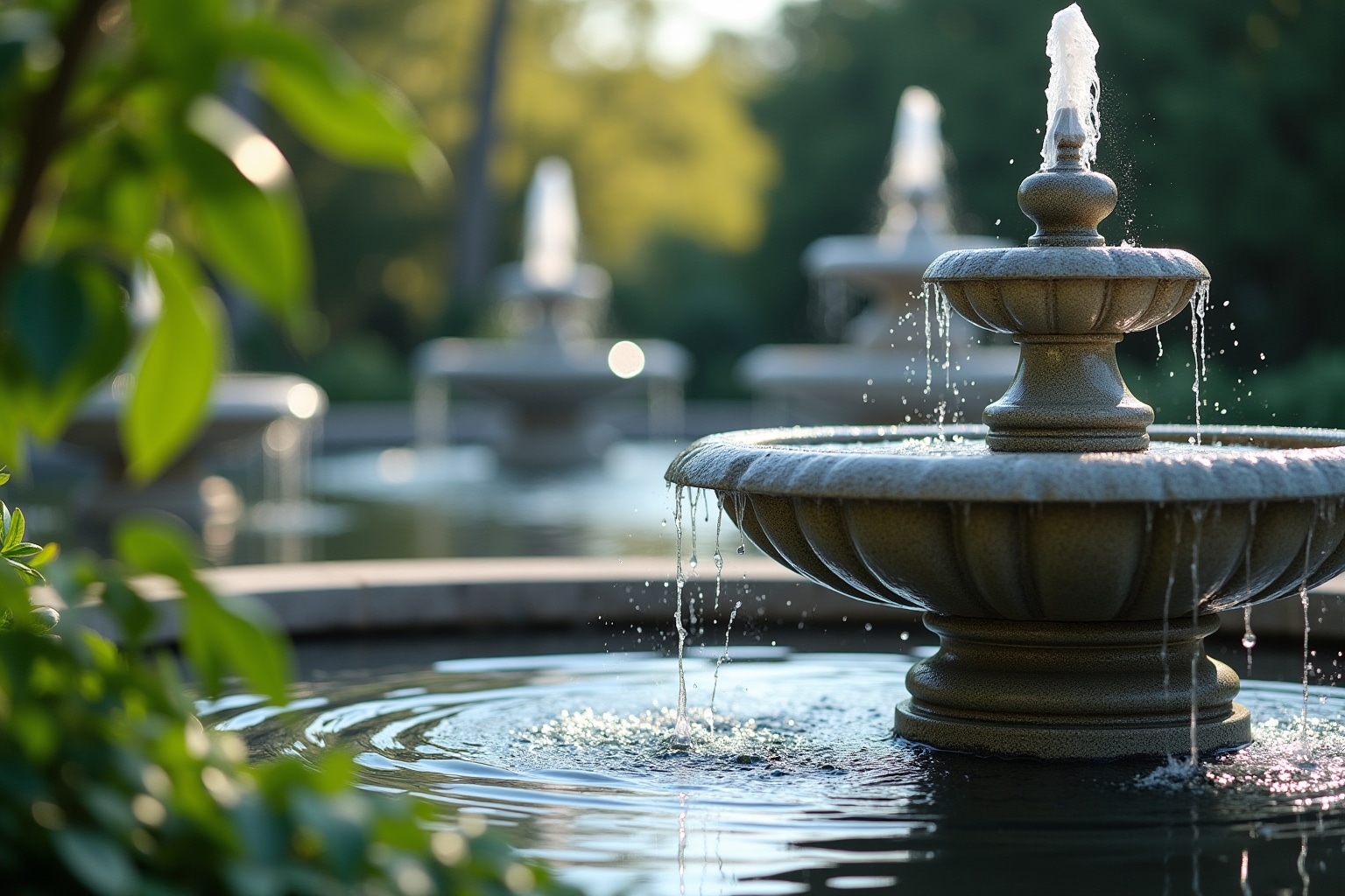 springbrunnen garten-Titel