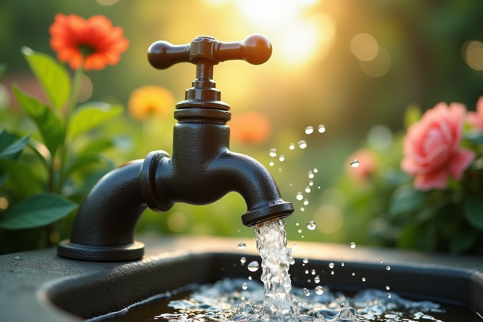 wasserhahn garten-Titel