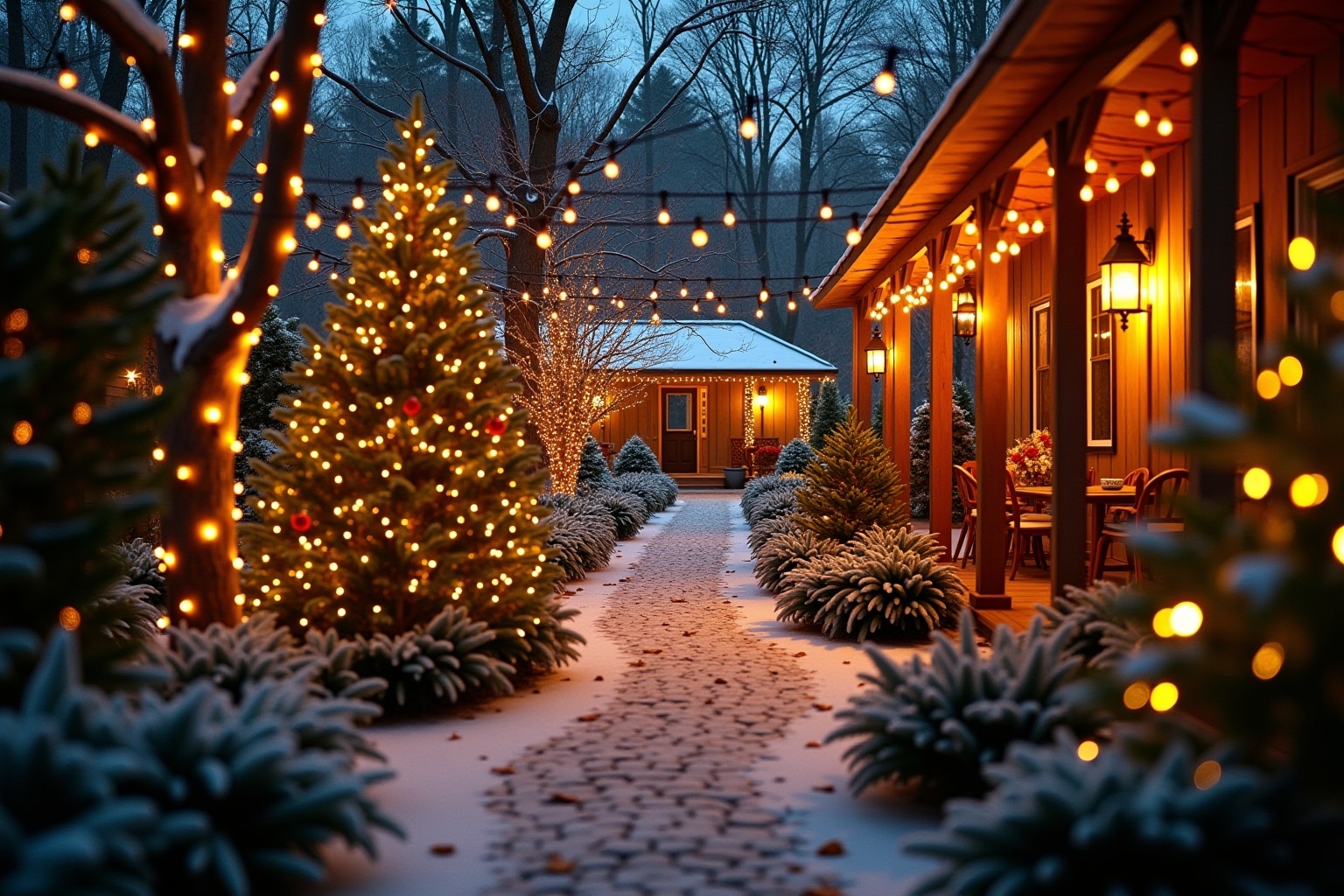 weihnachtsbeleuchtung garten-Titel
